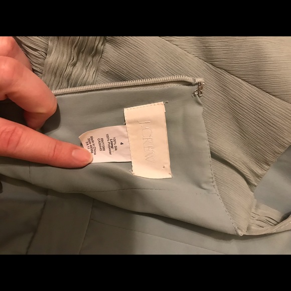 Sea foam chiffon J.Crew dress size 4 - Picture 4 of 4